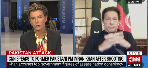 عمران خان کا سی این این کو انٹرویو ، حملے کے الزام میں ثبوت دینے سے قاصر