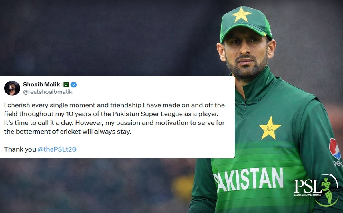 شعیب ملک نے پی ایس ایل سے ریٹائرمنٹ کا اعلان کردیا