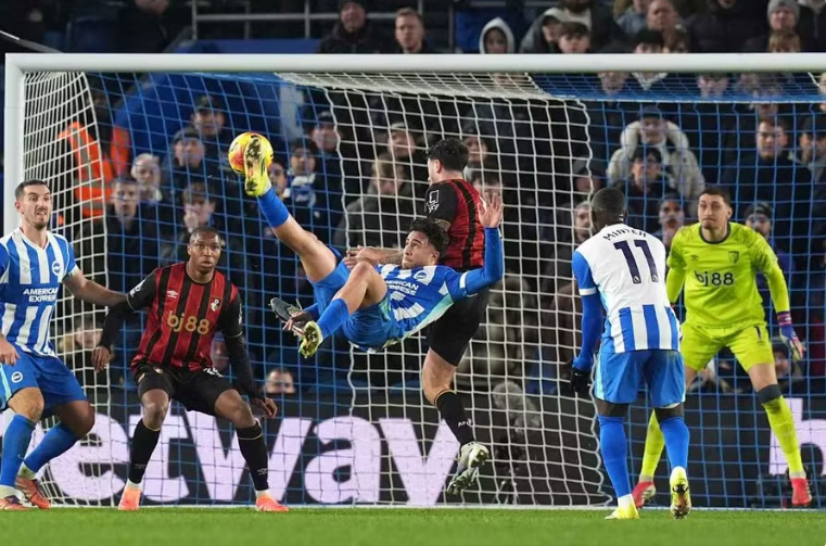 انگلش پریمیئرلیگ ، برائٹن اور بورن ماؤتھ کے درمیان میچ ایک ایک گول سےبرابر